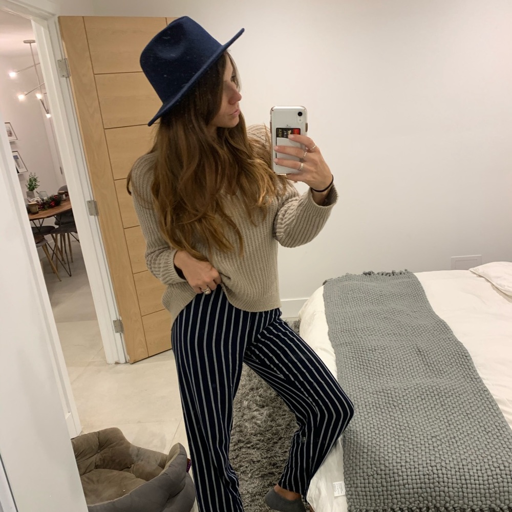 Navy Medium Brimmed Structure Hat - image 2